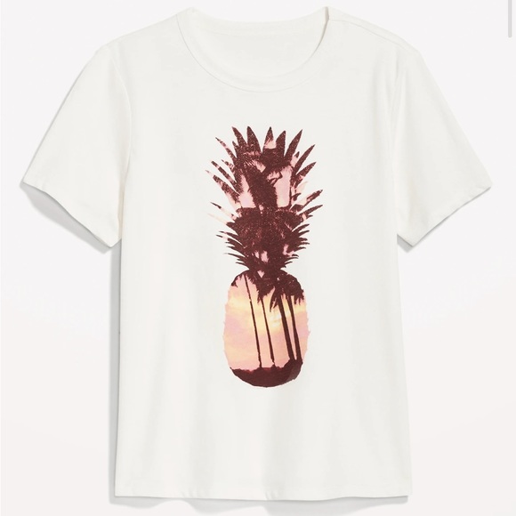 - NWT OLD NAVY EveryWear Slub-Knit Graphic T-Shirt Color: Seasalt SIZE LAR… - Picture 1 of 7